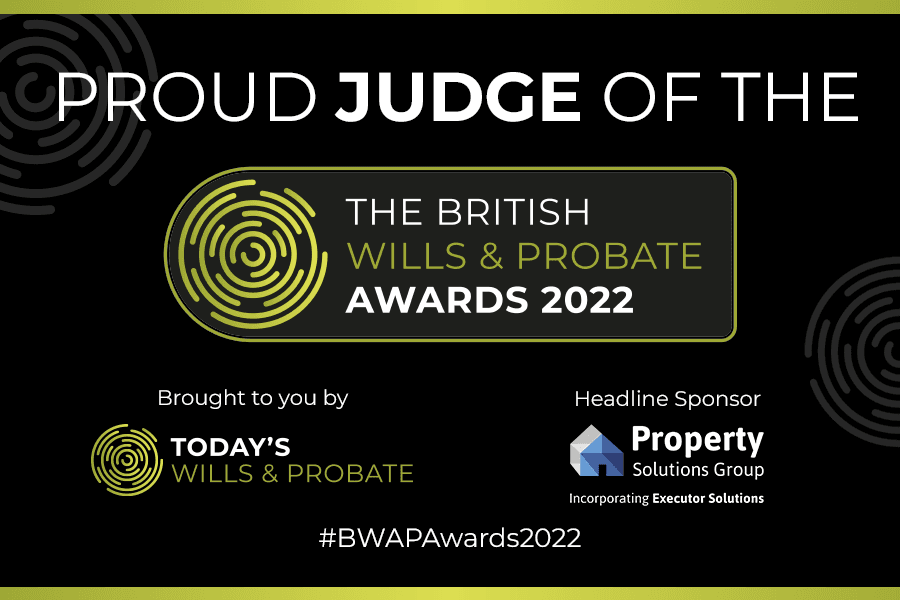 Proud Judge at the British Wills and Probate Awards